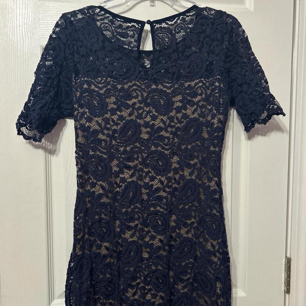 Karen Kane Navy Lace Dress